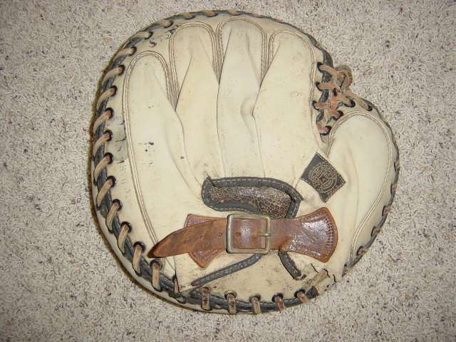 A.J. Reach BP White Catchers Mitt Back